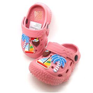 Child's Girl's Pink Clogs Beach, Pool, Summer Time Size 22 New